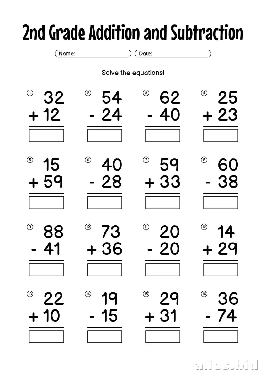 Free Printable 2nd Grade Worksheet Free Print #12
