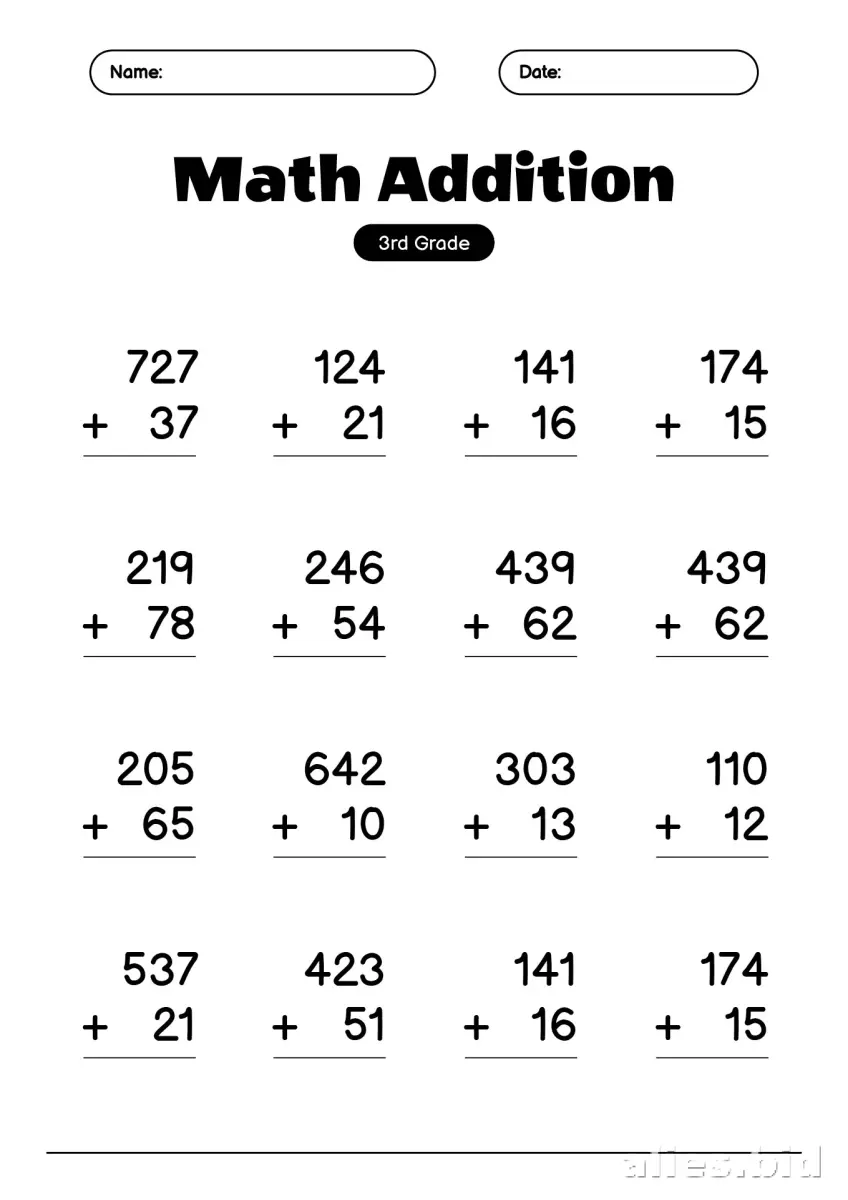 Free Printable 3rd Grade Worksheet Free Print #11