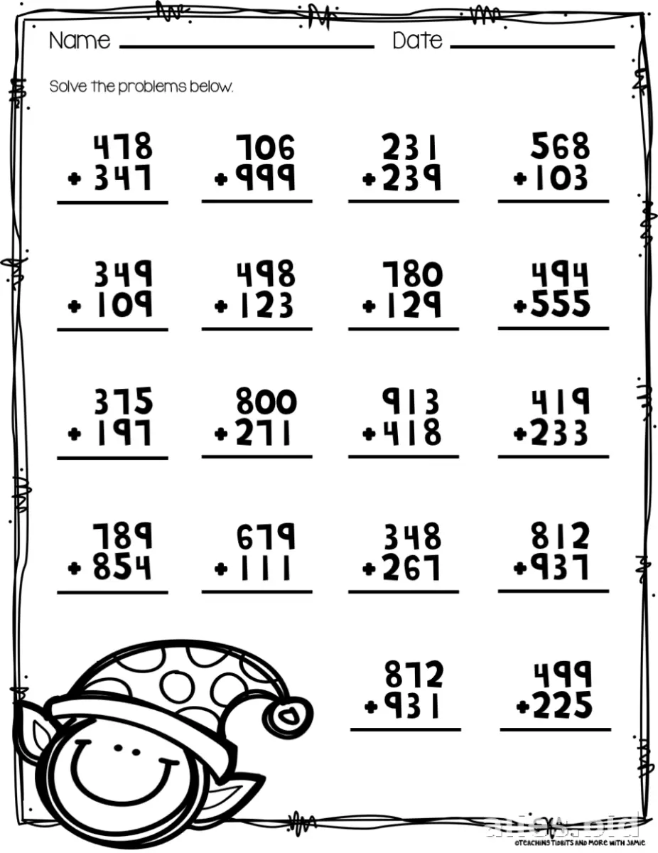 Free Printable 3rd Grade Worksheet Free Print #3