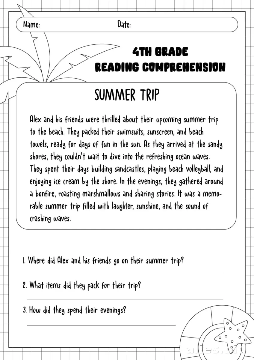 Free Printable 4th Grade Worksheet Free Print #19