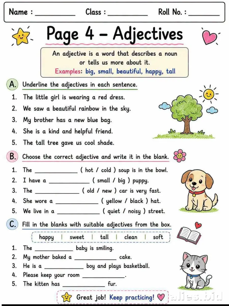 Free Printable 4th Grade Worksheet Free Print #18