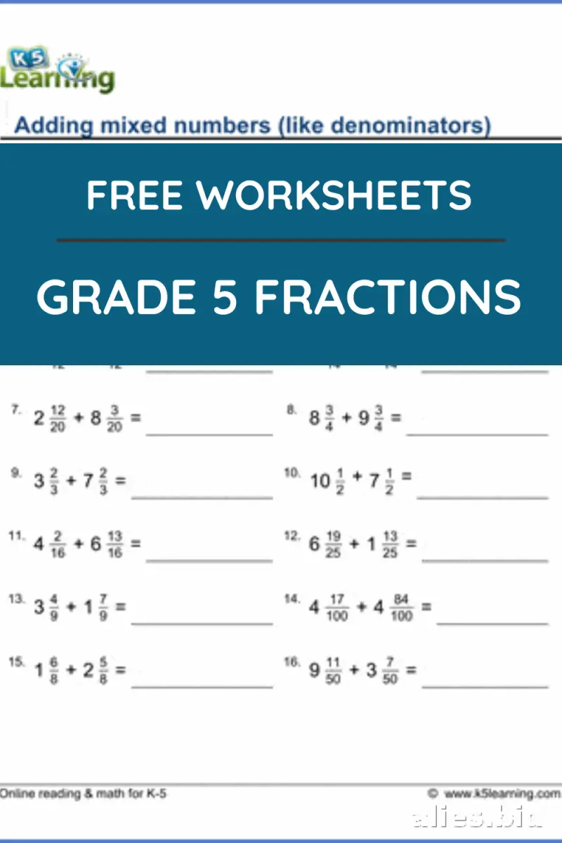 Free Printable 5th Grade Worksheet Free Print #19