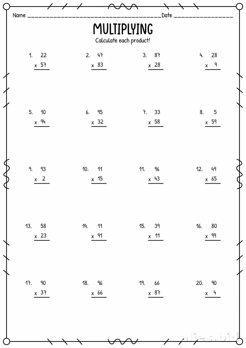 Free Printable 5th Grade Worksheet Free Print #16