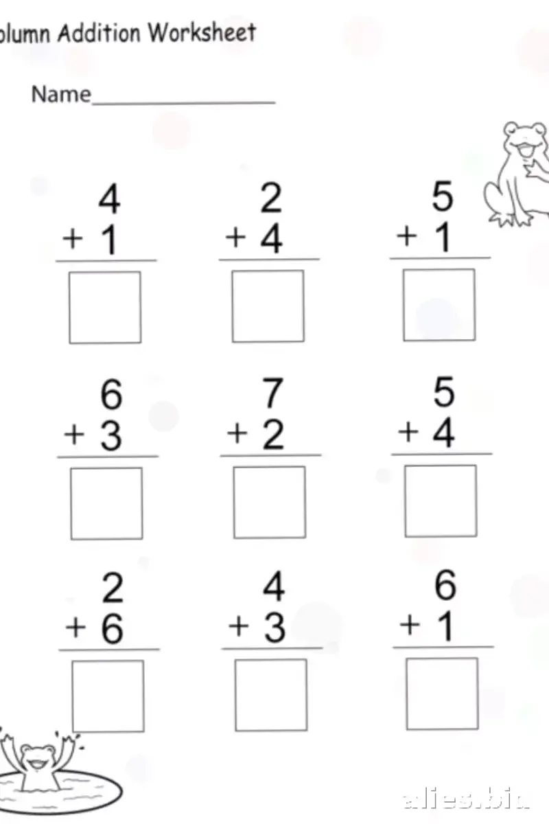 Free Printable Addition Worksheet For Kindergarten Free #2