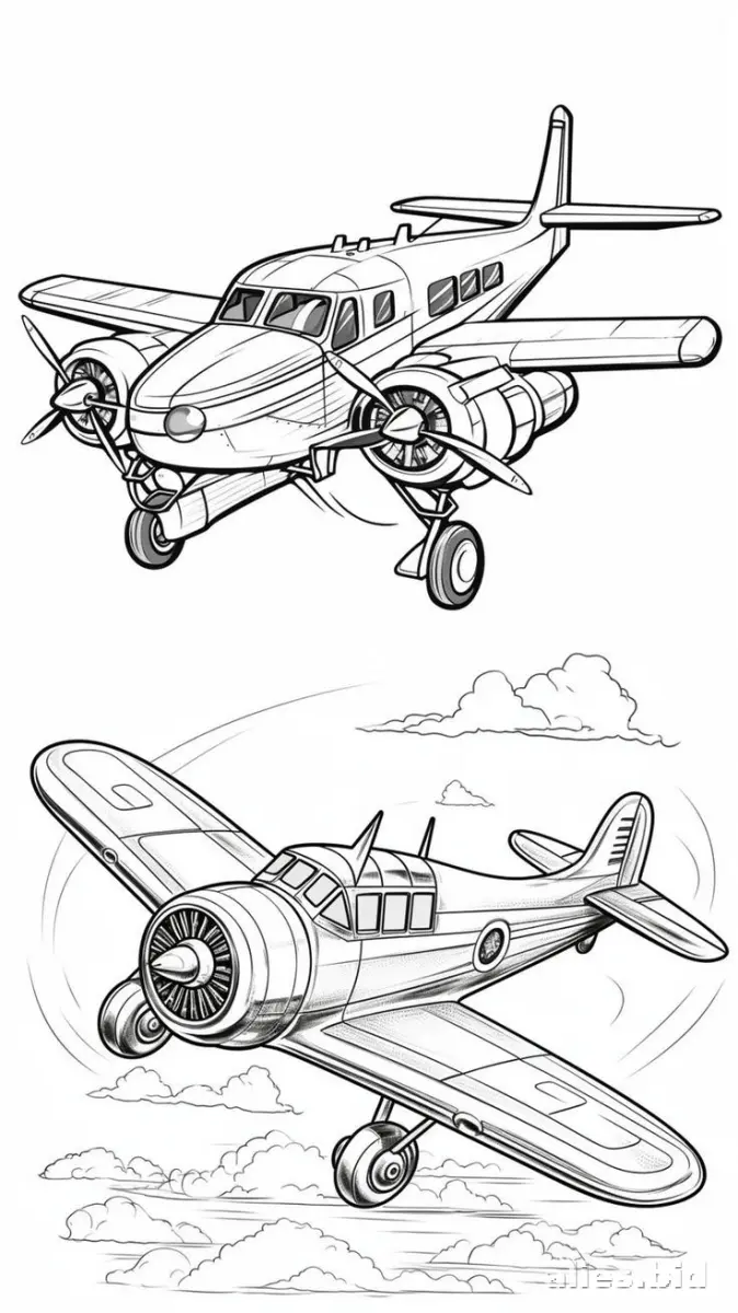 Free Printable Airplane Coloring Pages Free Print Worksheet #13