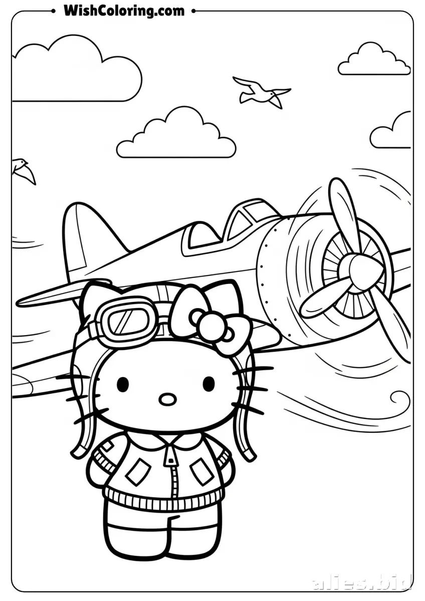 Free Printable Airplane Coloring Pages Free Print Worksheet #4