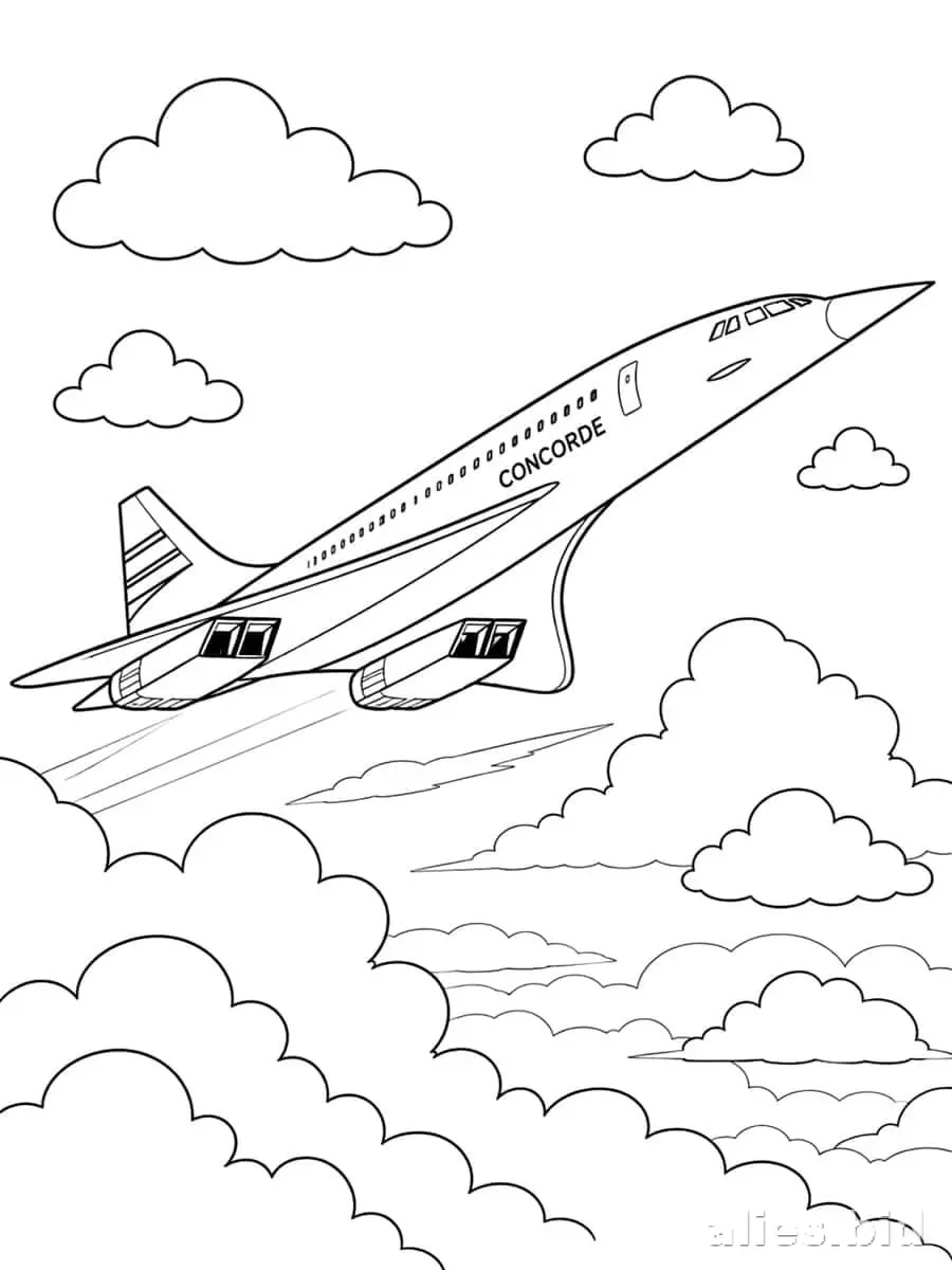 Free Printable Airplane Coloring Pages Free Print Worksheet #3