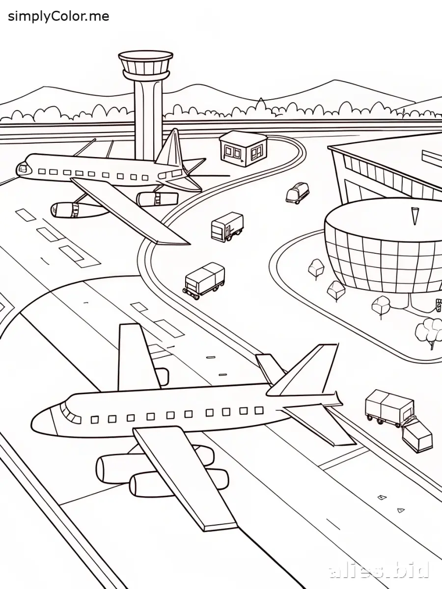 Free Printable Airplane Coloring Pages Free Print Worksheet #12