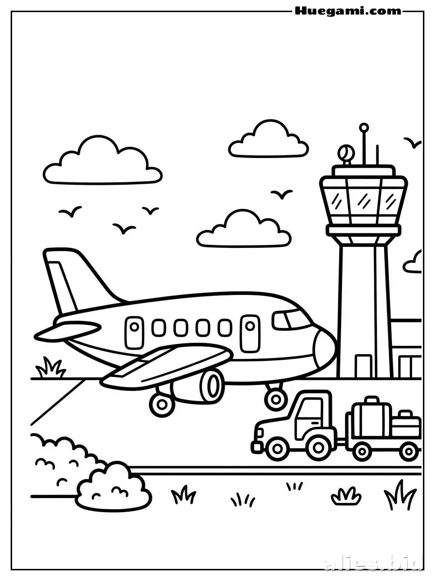 Free Printable Airplane Coloring Pages Free Print Worksheet #15