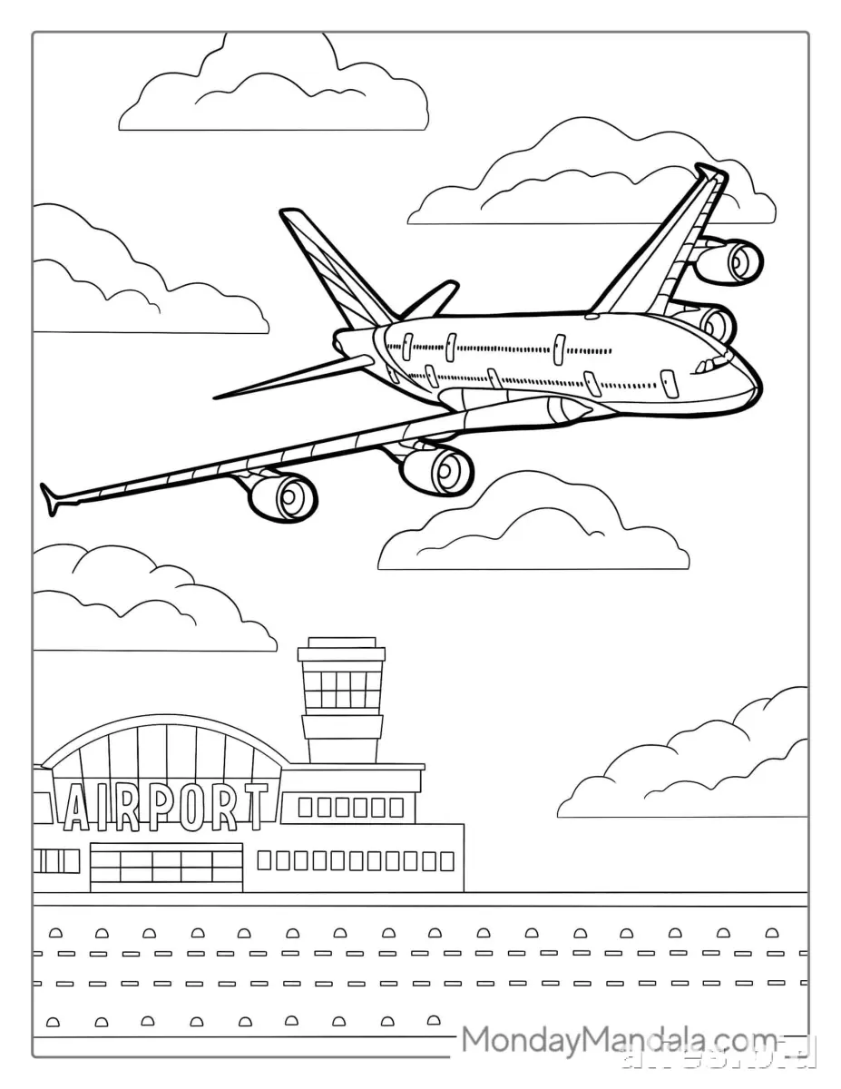 Free Printable Airplane Coloring Pages Free Print Worksheet #2