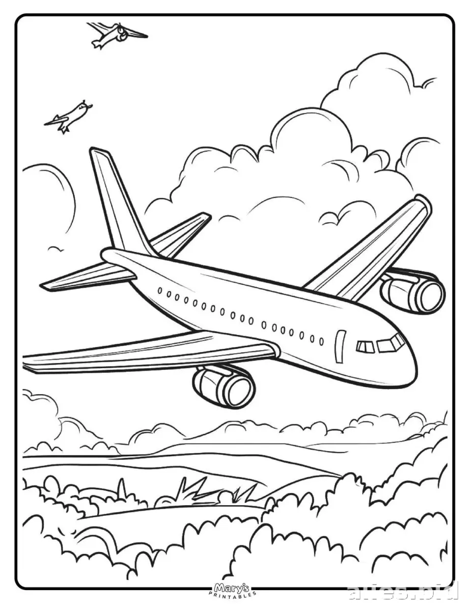 Free Printable Airplane Coloring Pages Free Print Worksheet #5