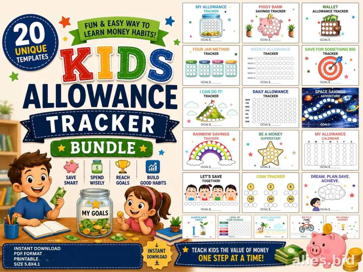 Free Printable Allowance Tracker Template Free Worksheet #6