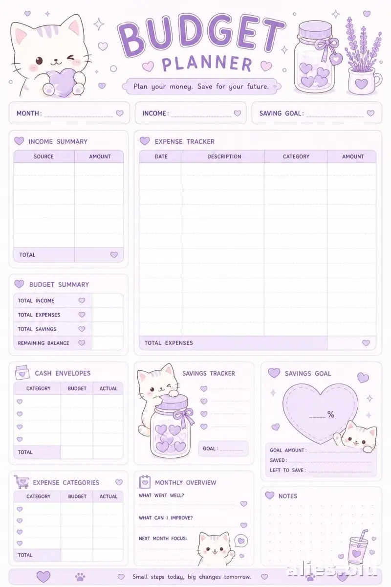 Free Printable Allowance Tracker Template Free Worksheet #4