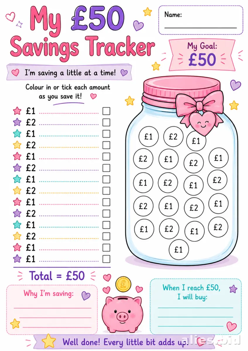 Free Printable Allowance Tracker Template Free Worksheet #17