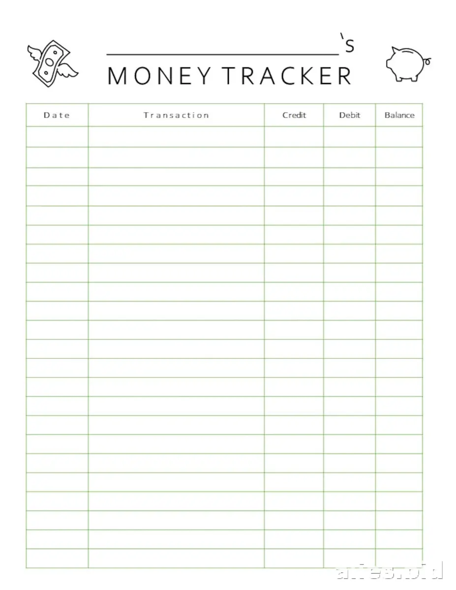 Free Printable Allowance Tracker Template Free Worksheet #11