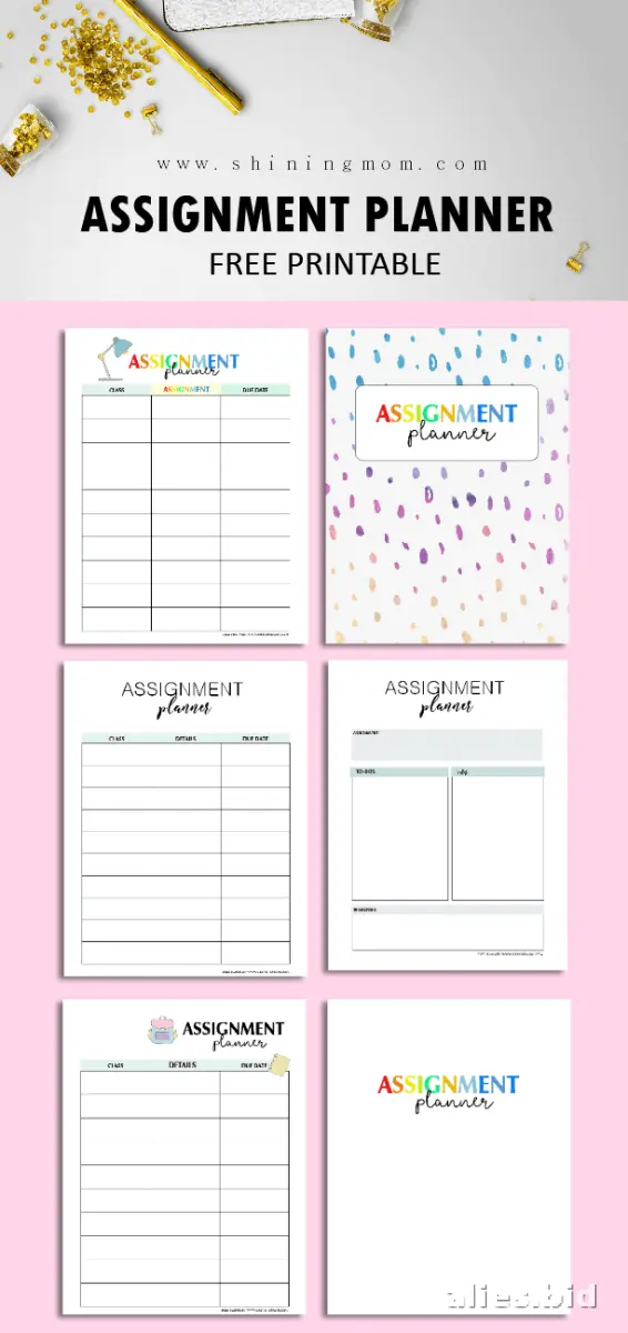 Free Printable Assignment Tracker Template Free Worksheet #2
