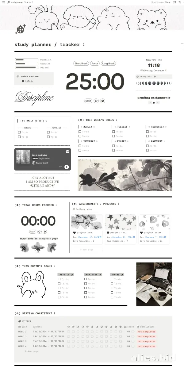 Free Printable Assignment Tracker Template Free Worksheet #6