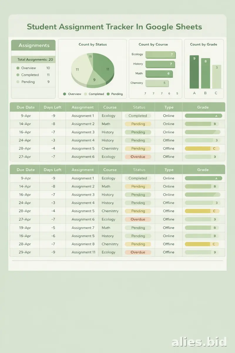 Free Printable Assignment Tracker Template Free Worksheet #19