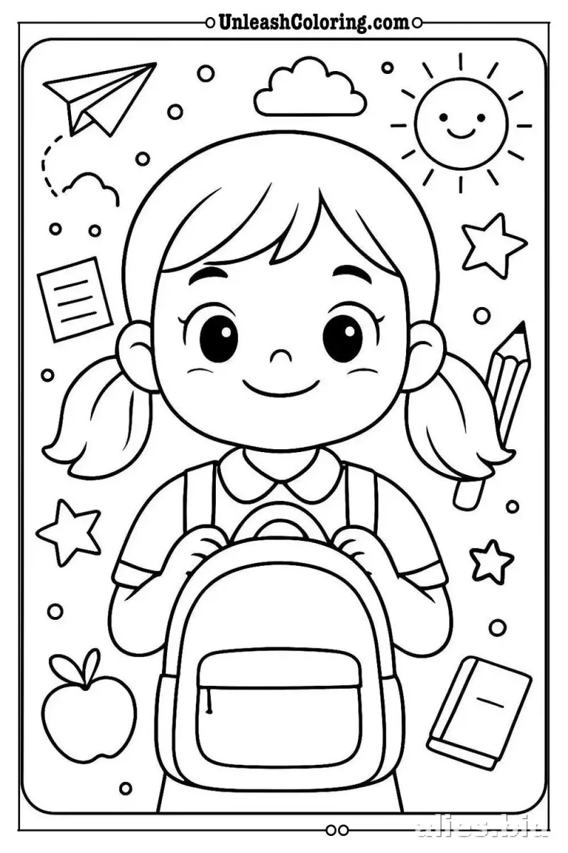 Free Printable Back To School Coloring Pages Free Worksheet #6