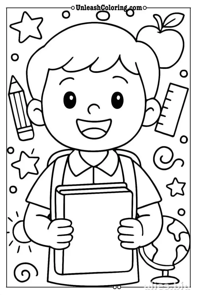 Free Printable Back To School Coloring Pages Free Worksheet #19
