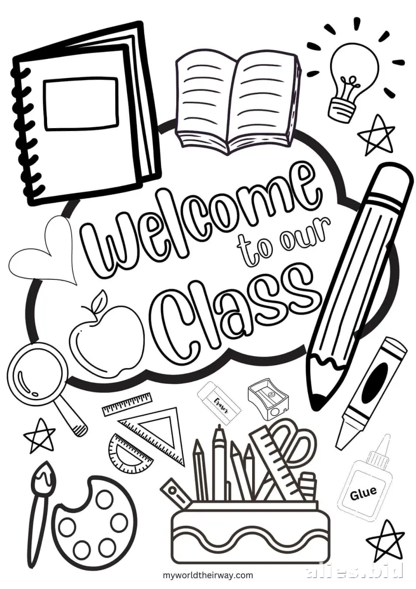 Free Printable Back To School Coloring Pages Free Worksheet #15