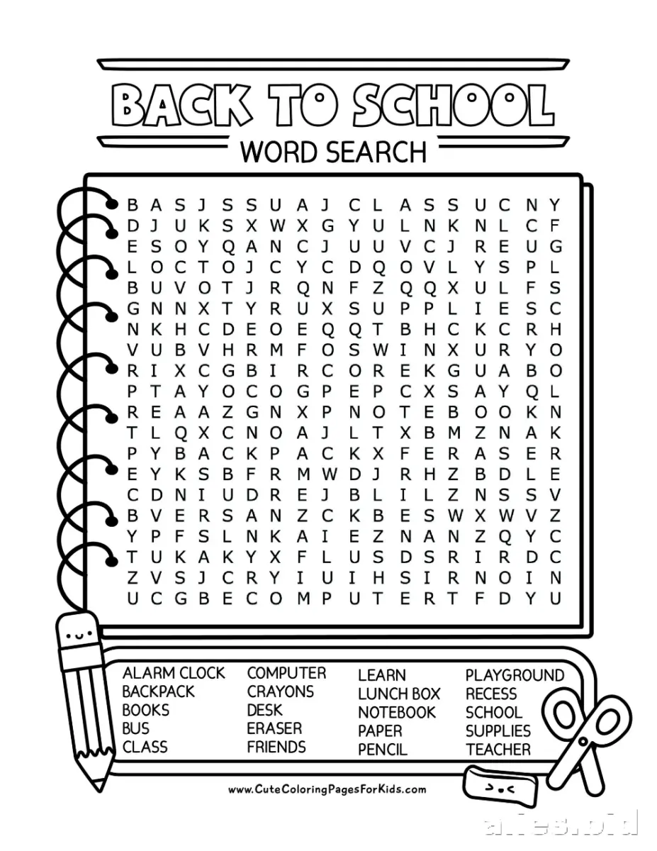 Free Printable Back To School Coloring Pages Free Worksheet #2