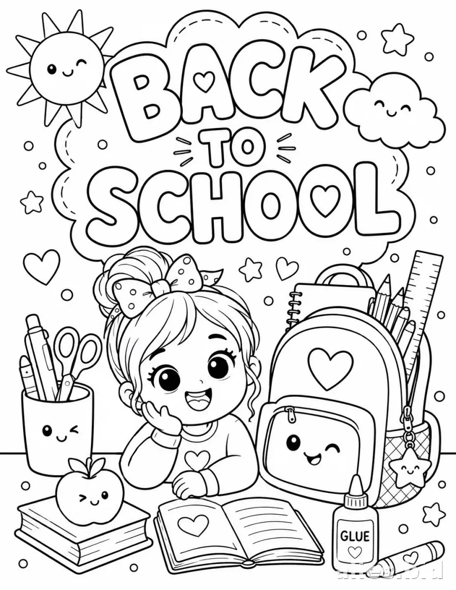 Free Printable Back To School Coloring Pages Free Worksheet #8