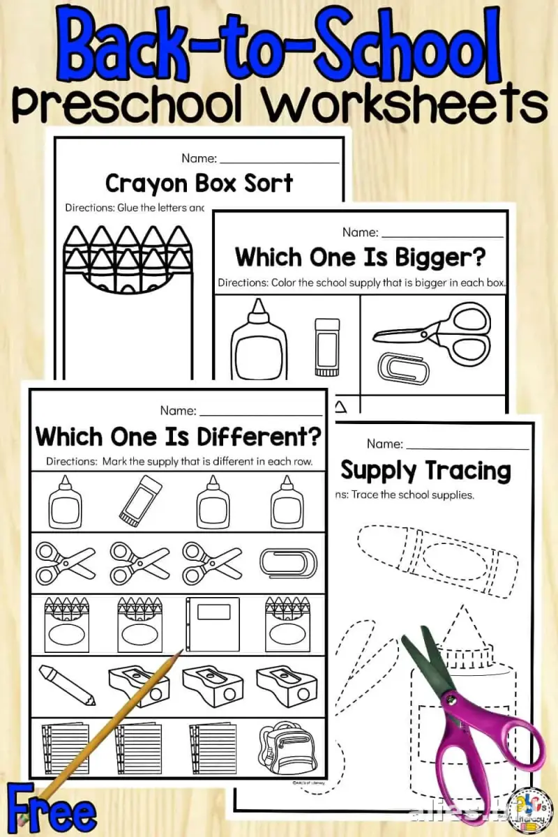 Free Printable Back To School Worksheet Free #19