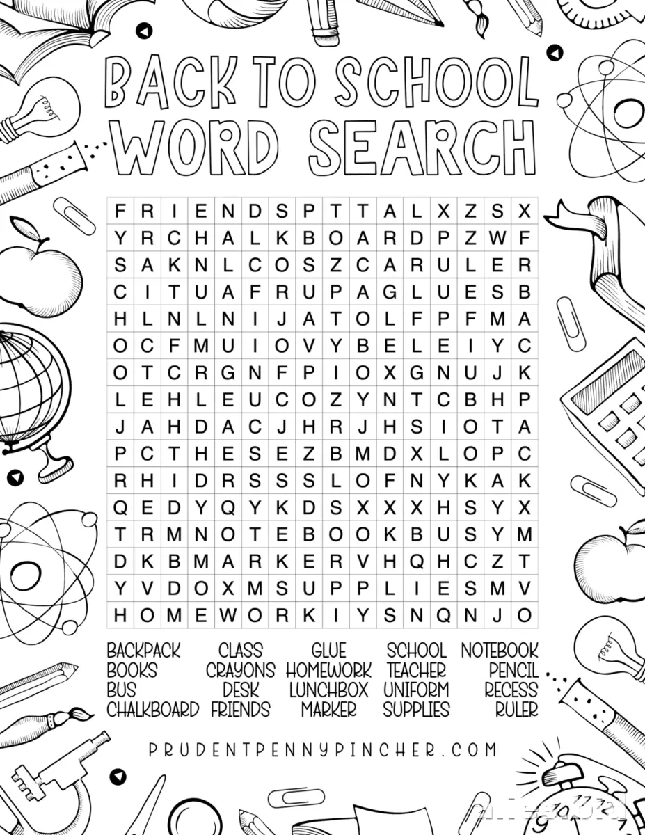 Free Printable Back To School Worksheet Free #7