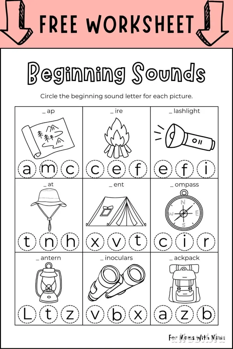 Free Printable Beginning Sounds Worksheet Free #6