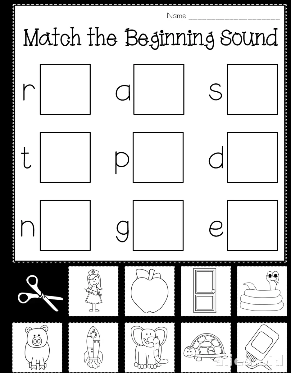 Free Printable Beginning Sounds Worksheet Free #7