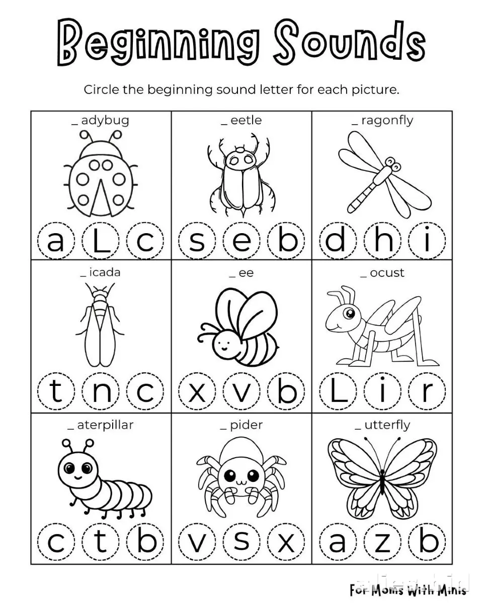 Free Printable Beginning Sounds Worksheet Free #11