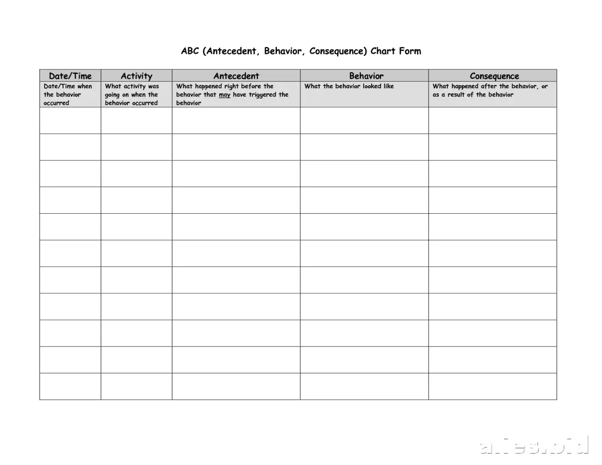 Free Printable Behavior Chart Template Free Worksheet #8