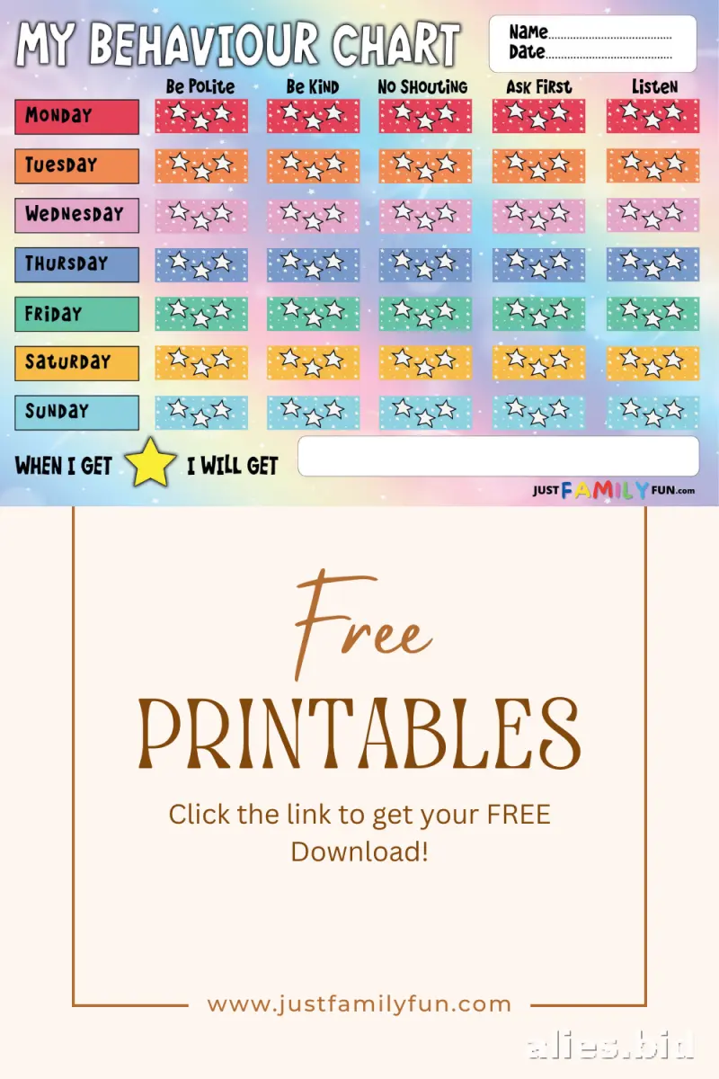Free Printable Behavior Chart Template Free Worksheet #6