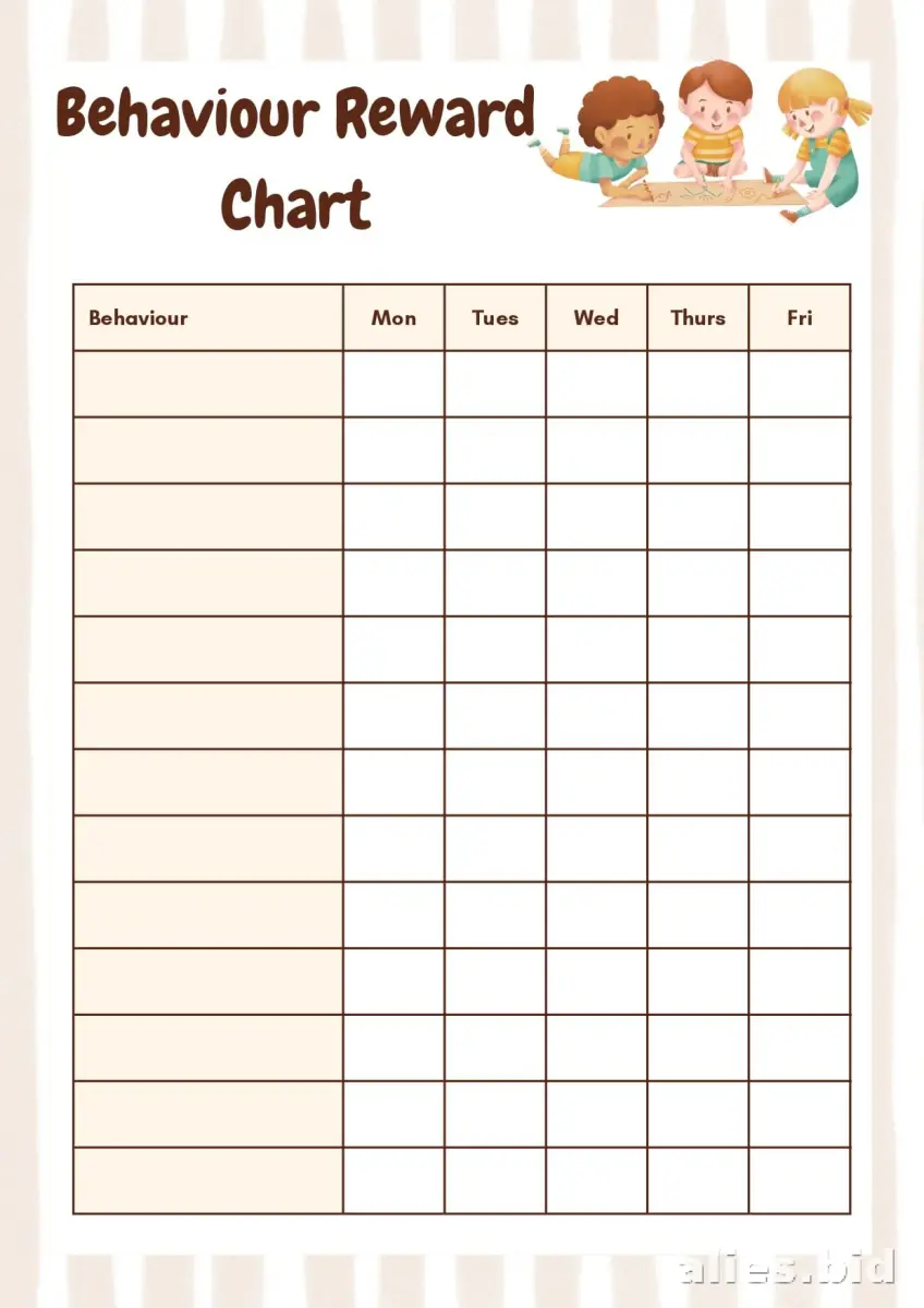 Free Printable Behavior Chart Template Free Worksheet #16