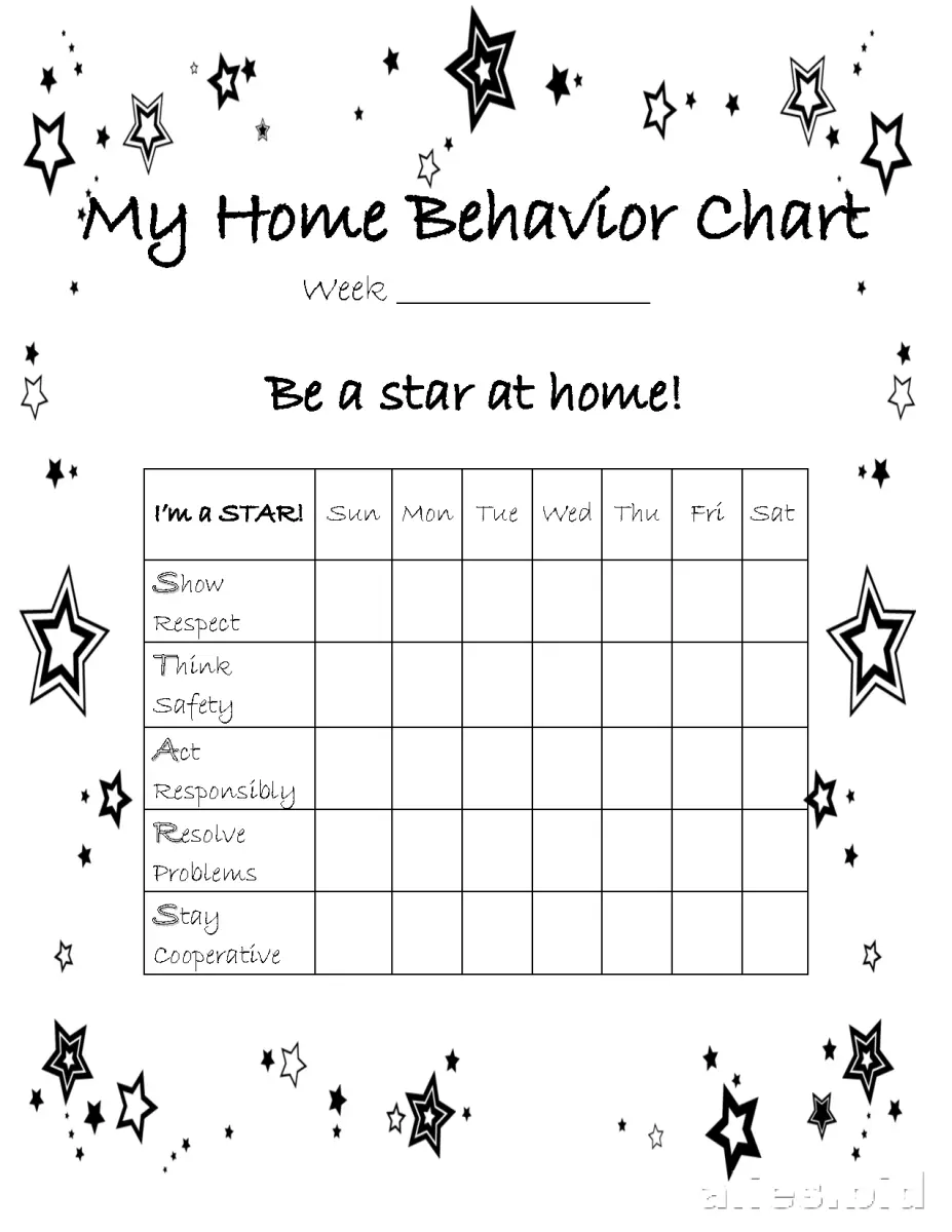 Free Printable Behavior Chart Template Free Worksheet #14
