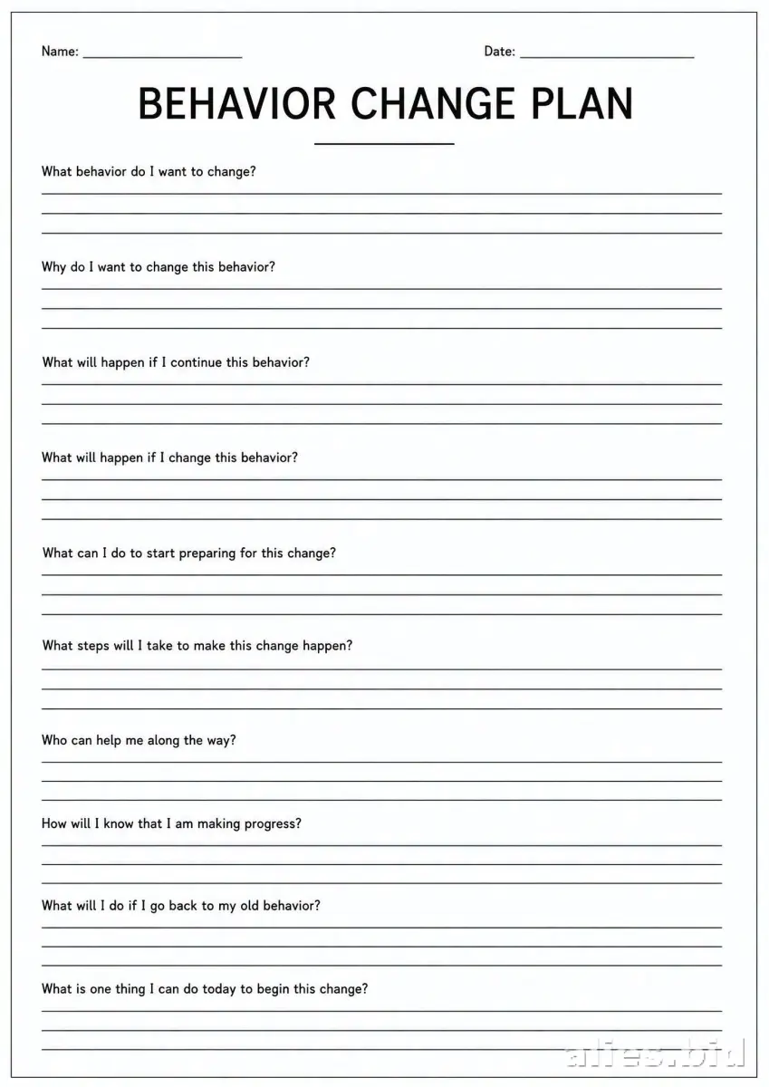Free Printable Behavior Tracker Template Free Print Worksheet #9