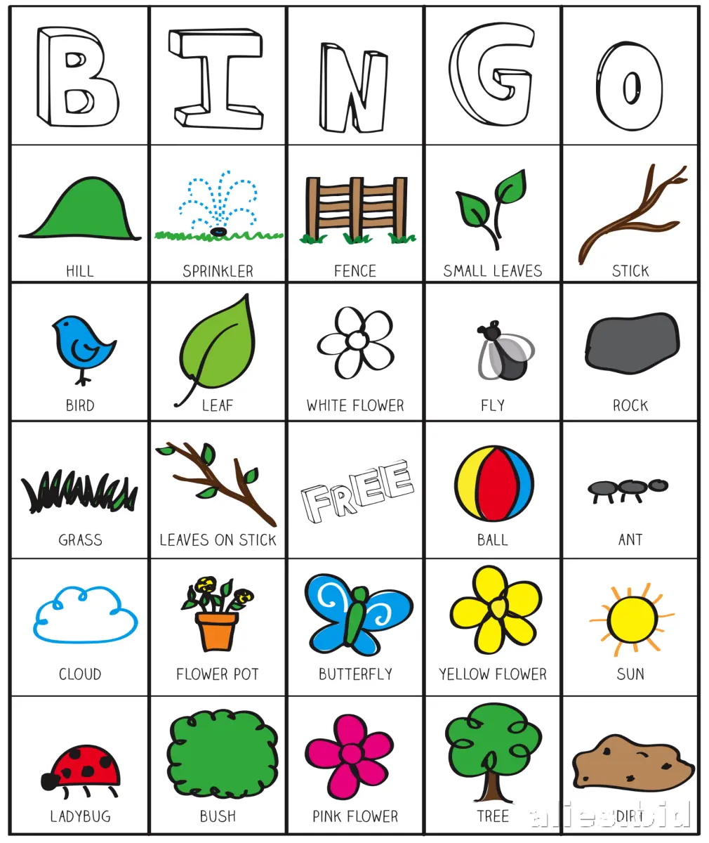 Free Printable Bingo Game Sheet For Kids Free Worksheet #11