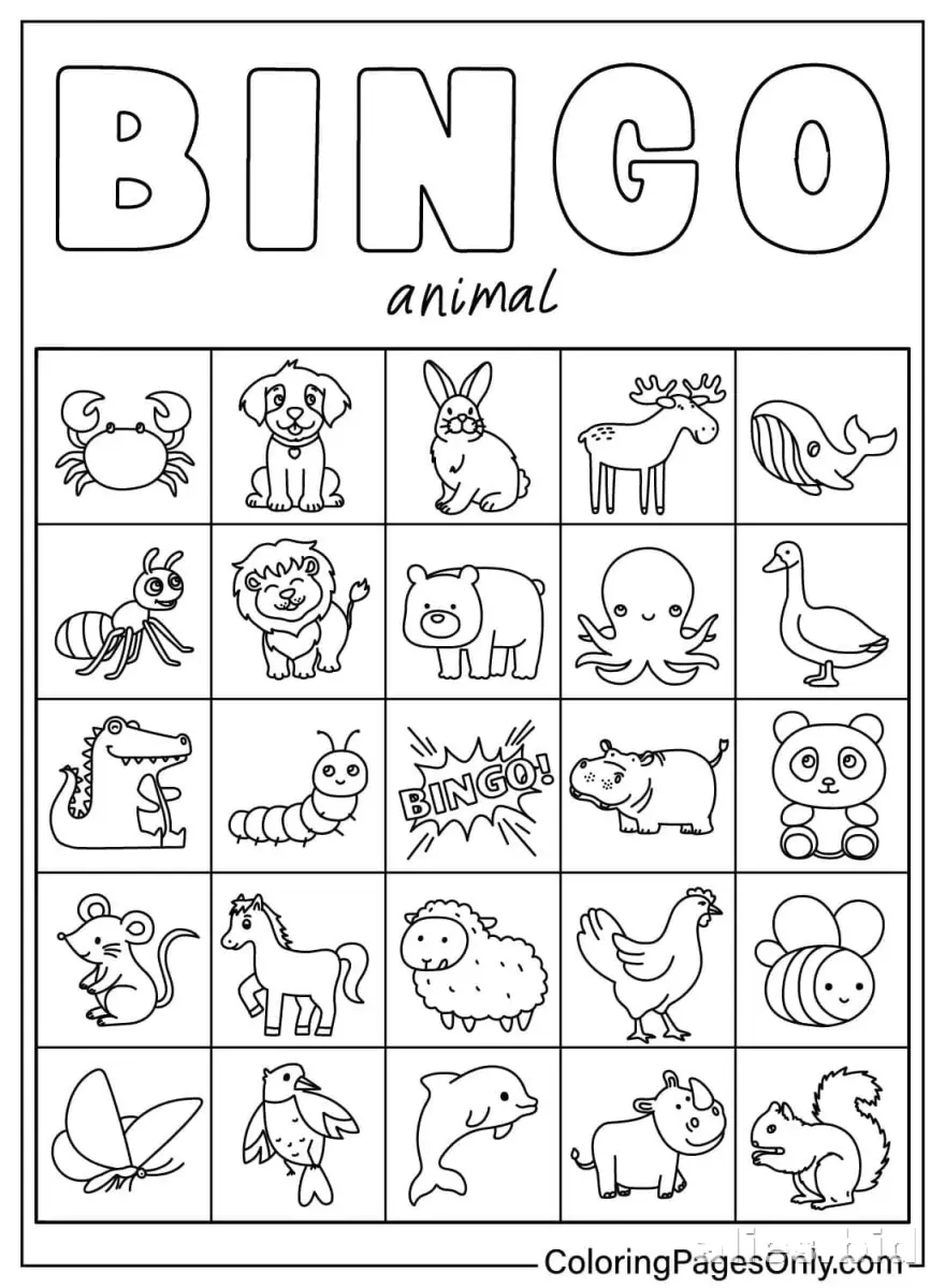 Free Printable Bingo Game Sheet For Kids Free Worksheet #4