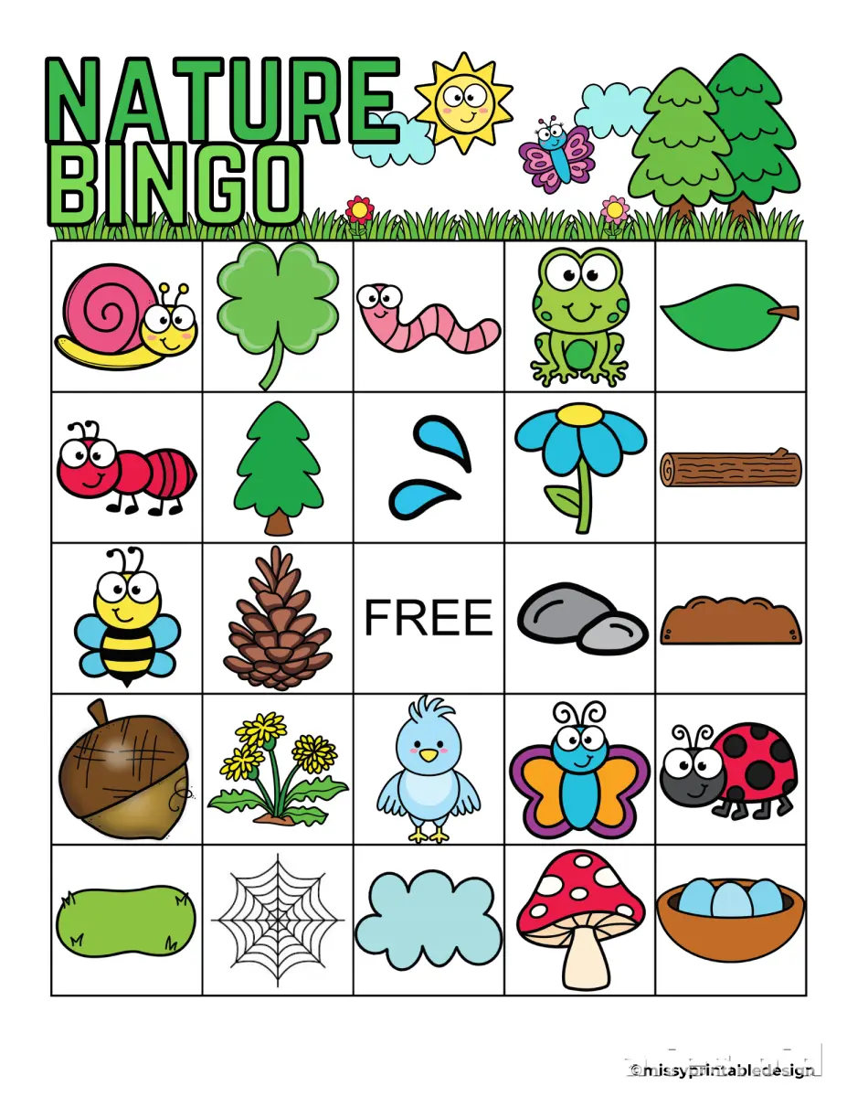 Free Printable Bingo Game Sheet For Kids Free Worksheet #8