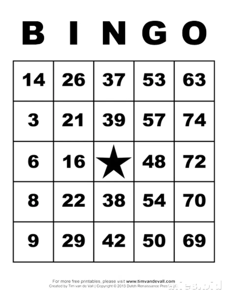 Free Printable Bingo Game Sheet For Kids Free Worksheet #12