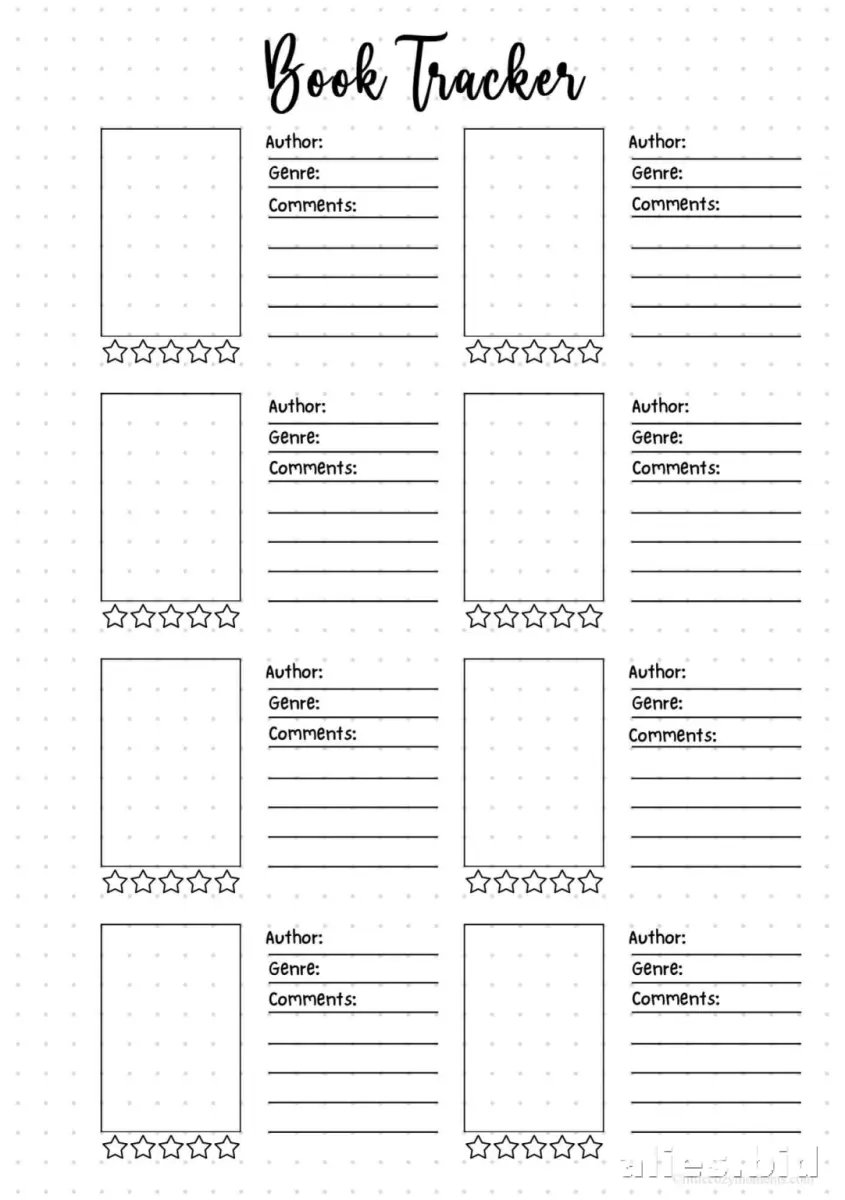 Free Printable Book Log Template Free Print Worksheet #13