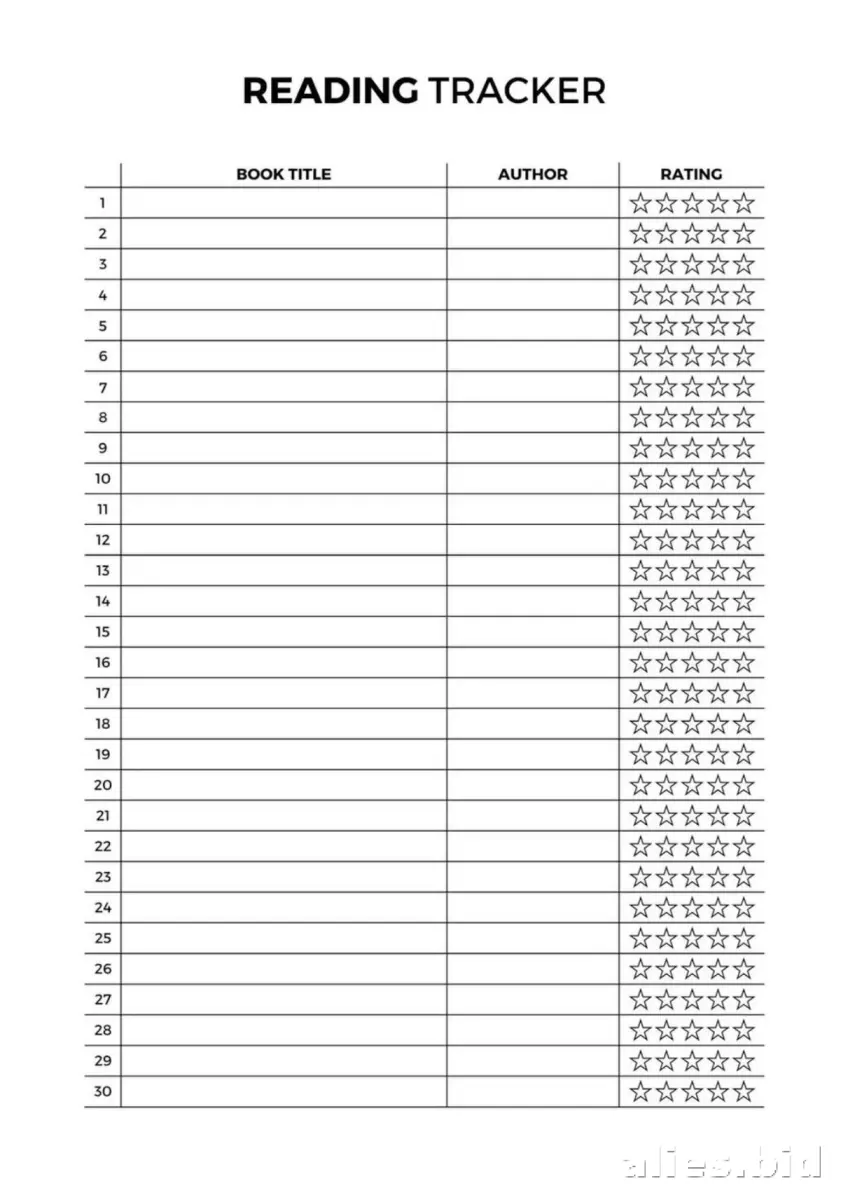 Free Printable Book Log Template Free Print Worksheet #15