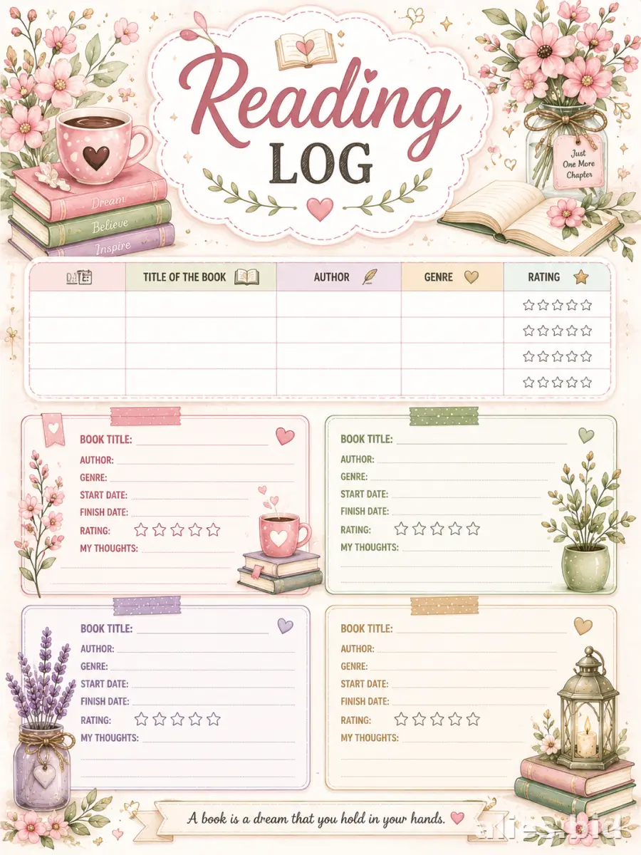 Free Printable Book Tracker Template For Kids Free Worksheet #11