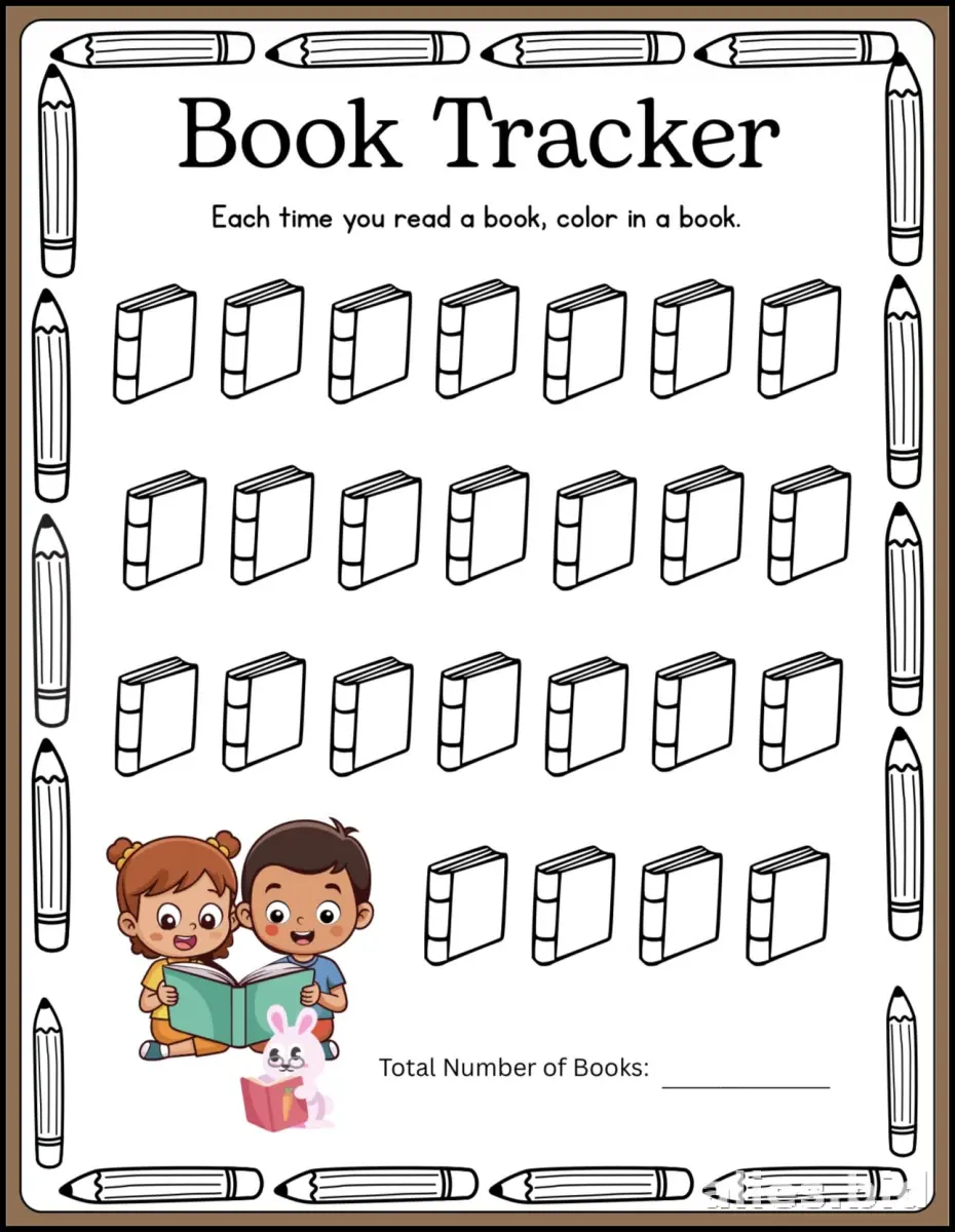 Free Printable Book Tracker Template For Kids Free Worksheet #2