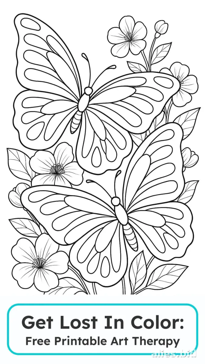 Butterfly Coloring Pages Printable Worksheet #4