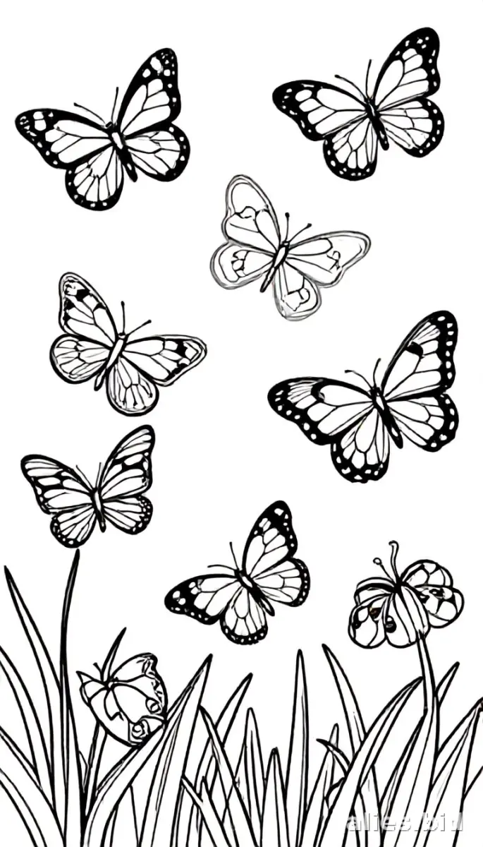 Butterfly Coloring Pages Printable Worksheet #5