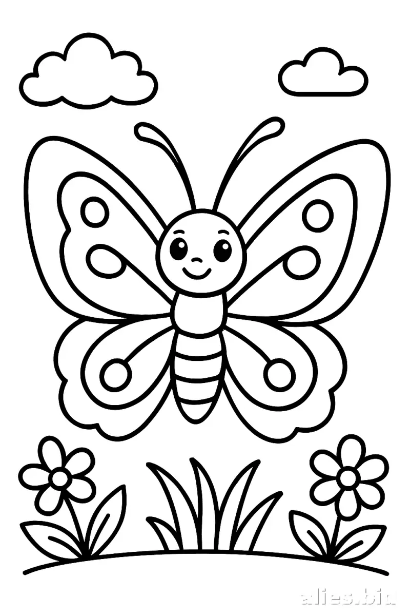 Butterfly Coloring Pages Printable Worksheet #6