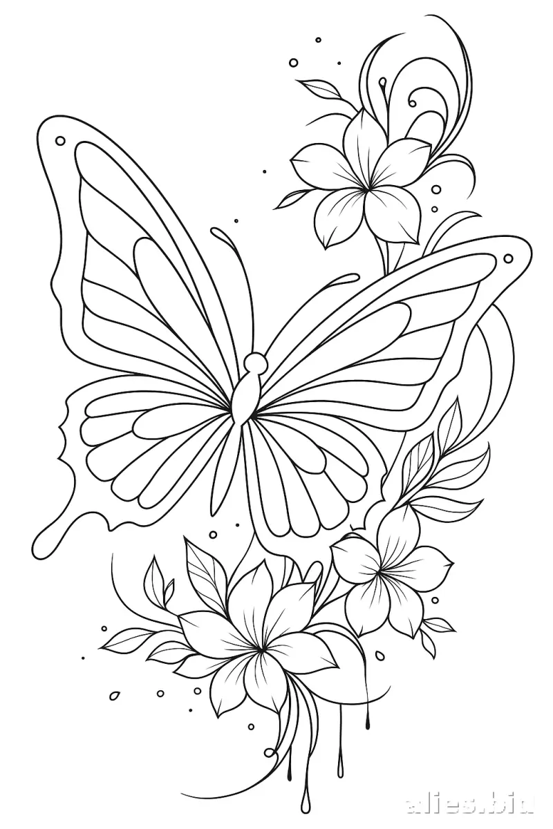 Butterfly Coloring Pages Printable Worksheet #7