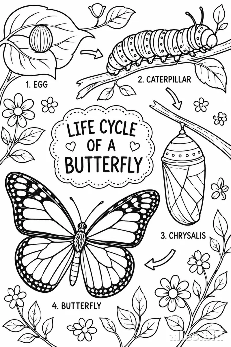 Butterfly Coloring Pages Printable Worksheet #21